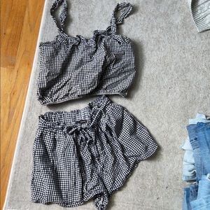Gingham set. Top from AE bottoms from F21